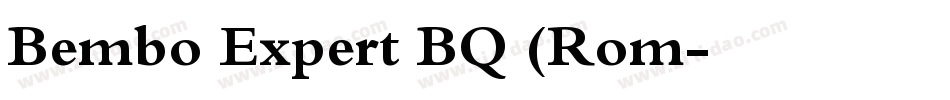 Bembo Expert BQ (Rom字体转换